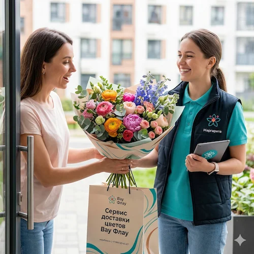 Курьерская доставка цветов по Москве