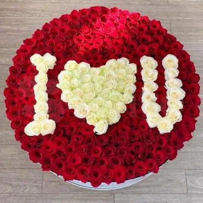 Купить 301 роза I LOVE YOU