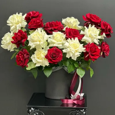 Купить Французские розы 25 шт в коробке