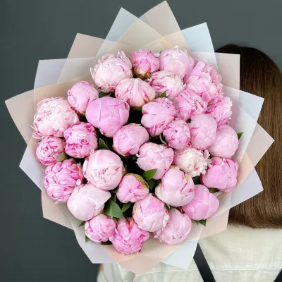 Купить Роскошный букет из 31 розового пиона