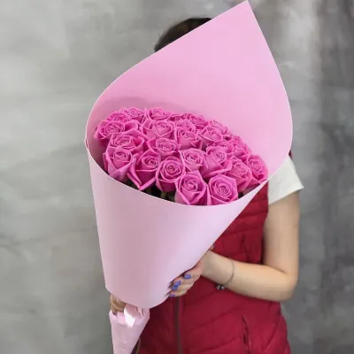 Купить Розовые Розы 25 шт
