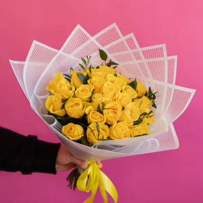 Купить Желтые розы Кения 25 шт